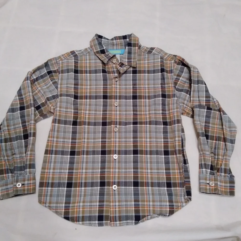 Gymboree Button Up Long Sleeve Pocket Size 6 Plaid